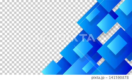 Blue gradient, 3D geometric frame background for business use, with left margin, landscape orientation (16:9). Blue gradient, 3D geometric frame background for business use, with left margin, landscape orientation (16:9). 141590878