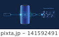 Ai generated music concept. Smartphone with AI interface for produce music with only user prompt. 141592491
