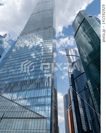 Modern high-rise buildings in Moscow city business district against the sky, urban architecture and contemporary cityscape Modern high-rise buildings in Moscow city business district against the sky, urban architecture and contemporary cityscape 141592929