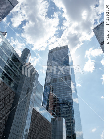 Modern high-rise buildings in Moscow city business district against the sky, urban architecture and contemporary cityscape Modern high-rise buildings in Moscow city business district against the sky, urban architecture and contemporary cityscape 141592930