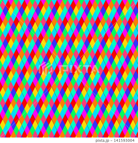 Vibrant Colorful Geometric Diamond Pattern and Seamless Mosaic Background Vibrant Colorful Geometric Diamond Pattern and Seamless Mosaic Background 141593004