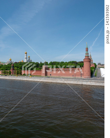 Moscow Russia May 20 2026 View of Red Square and Moscow Kremlin with historic architecture on a sunny day 141593902