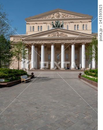 Moscow Russia May 20 2026 View of the Bolshoi Theatre historic building on Theatre Square on a sunny day 141593925