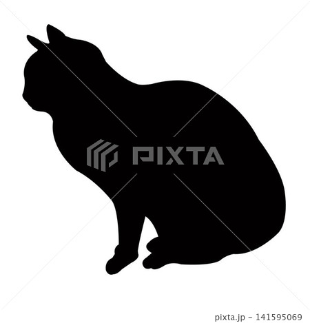 a cat body silhouette vector a cat body silhouette vector 141595069