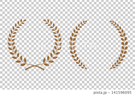 Simple laurel wreath decorative frame, brown. Simple laurel wreath decorative frame, brown. 141596095
