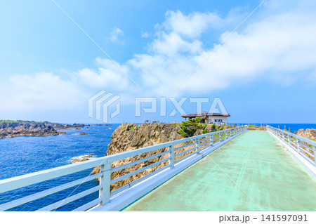 初夏の尖閣湾揚島遊園 佐渡島 新潟県佐渡市 初夏の尖閣湾揚島遊園 佐渡島 新潟県佐渡市 141597091