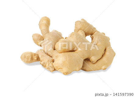 Fresh ginger root awaits cooking use, isolated, PNG 141597390