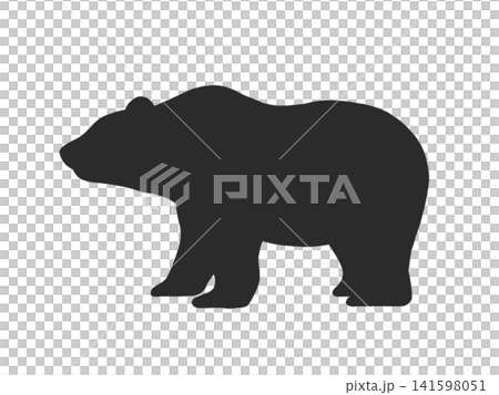 Illustration of a bear's silhouette Illustration of a bear's silhouette 141598051