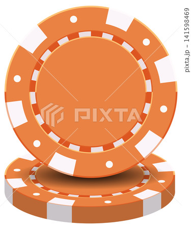 Orange Casino Poker Chips Vector Illustration for Gambling and Betting Orange Casino Poker Chips Vector Illustration for Gambling and Betting 141598469