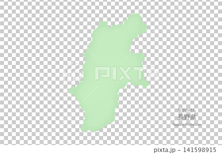 長野縣地圖的簡單向量插圖 141598915
