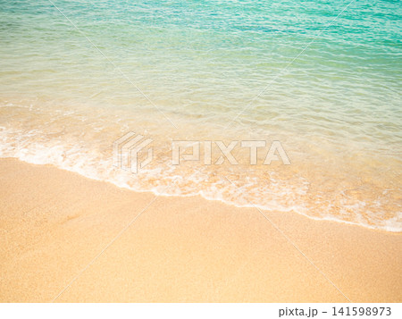 Summer background sea blue with sand beach at coast island scene mockup water nature travel vacation holidays tropical, mockup ocean ecosystem energy change environment, backdrop product cosmetic. Summer background sea blue with sand beach at coast island scene mockup water nature travel vacation holidays tropical, mockup ocean ecosystem energy change environment, backdrop product cosmetic. 141598973