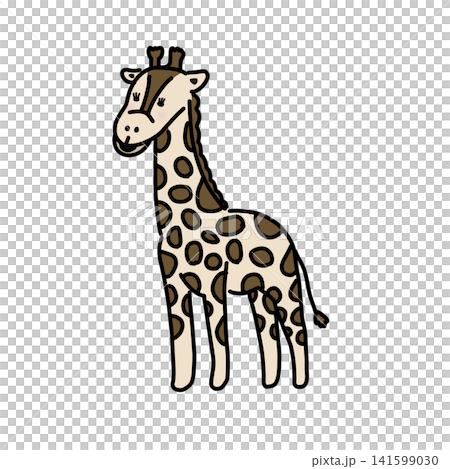 一頭簡單的長頸鹿的插圖 一頭簡單的長頸鹿的插圖 141599030