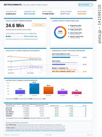 National Urban Commuting Survey Data Dashboard with Transit Statistics National Urban Commuting Survey Data Dashboard with Transit Statistics 141599110