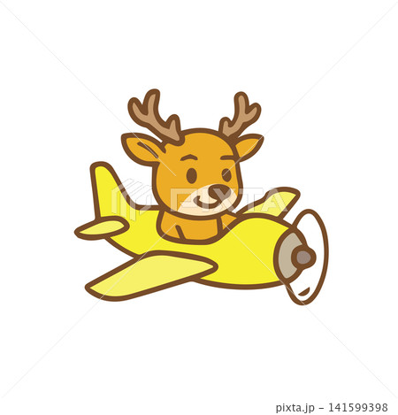 cute deer on a plane cute deer on a plane 141599398