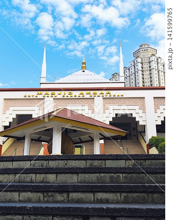 photo of the beautiful Mosque in Jakarta from the front photo of the beautiful Mosque in Jakarta from the front 141599765