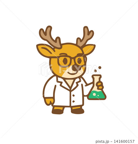cute deer as a scientist 141600157