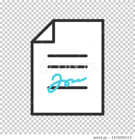 契約書や重要文書に手書きサインがされたイラスト 署名や合意のビジネスイメージに 契約書や重要文書に手書きサインがされたイラスト 署名や合意のビジネスイメージに 141600323