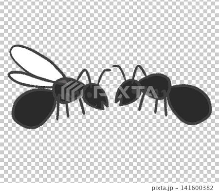 Simple illustration of ants and winged ants Simple illustration of ants and winged ants 141600382