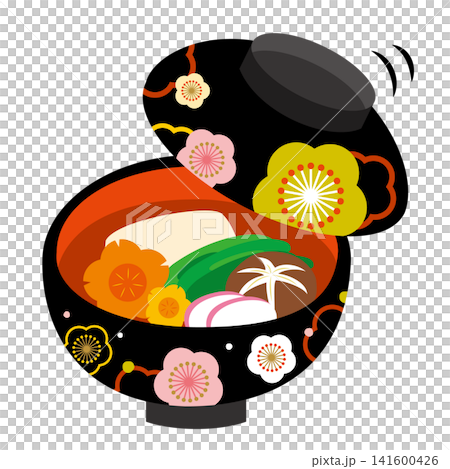 お雑煮のイラスト【関東風】 お雑煮のイラスト【関東風】 141600426