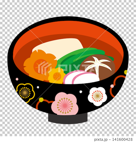 お雑煮のイラスト【関東風】 お雑煮のイラスト【関東風】 141600428