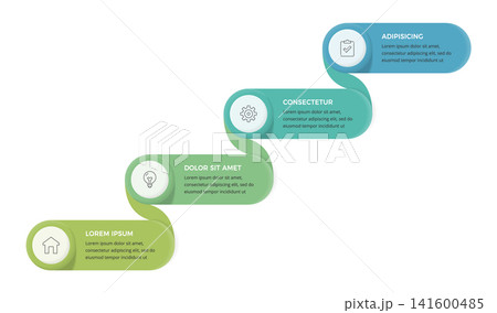 Business Infographic Step Diagram Template With Four Steps Business Infographic Step Diagram Template With Four Steps 141600485