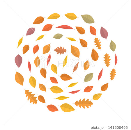 Autumn Leaves Circle Composition Autumn Leaves Circle Composition 141600496