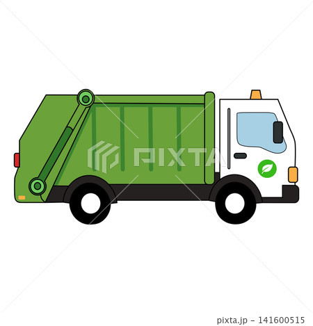 Green garbage truck illustration municipal waste management sanitation service recycling transport vehicle clip art Green garbage truck illustration municipal waste management sanitation service recycling transport vehicle clip art 141600515