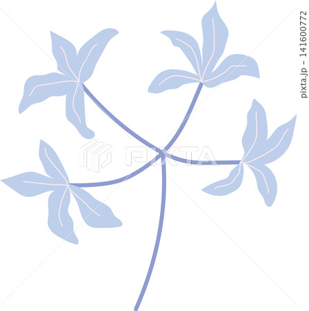 Blue lily flower with blue stem, delicate bloom beauty floral for spring theme element decoration Blue lily flower with blue stem, delicate bloom beauty floral for spring theme element decoration 141600772