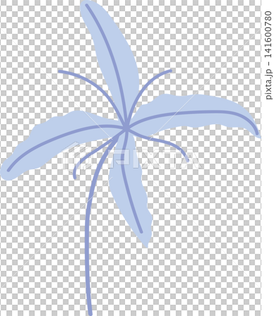 blue lily flower with green stem, delicate bloom beauty floral for spring theme element decoration blue lily flower with green stem, delicate bloom beauty floral for spring theme element decoration 141600780