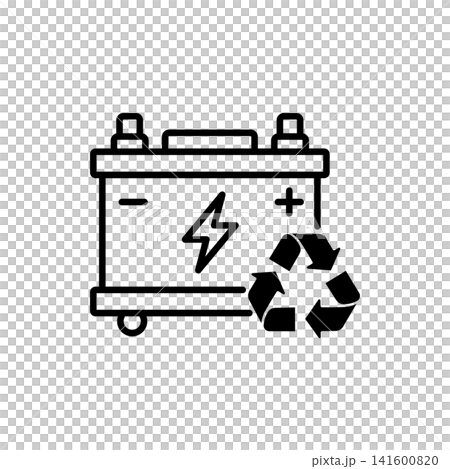 Vehicle Lead-Acid Battery with Bolts and Warning - Car Battery e-Waste Vehicle Lead-Acid Battery with Bolts and Warning - Car Battery e-Waste 141600820