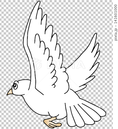 手繪動物插畫☆白鴿 手繪動物插畫☆白鴿 141601000