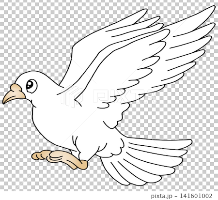 手繪動物插畫☆白鴿 手繪動物插畫☆白鴿 141601002