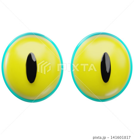 Glossy reptile eyes vector cartoon element Glossy reptile eyes vector cartoon element 141601817
