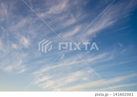 初夏の夕暮れ空に棚びく雲16 141602081