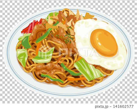 煎雞蛋炒麵 煎雞蛋炒麵 141602577