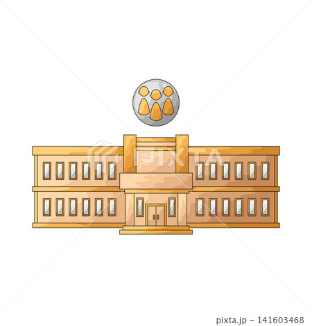Illustration of Public Building Illustration of Public Building 141603468