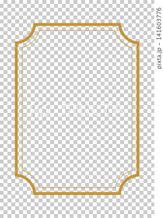 Simple and elegant gold double-line frame Simple and elegant gold double-line frame 141603776
