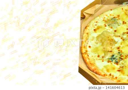 Fast food.Delicious cheese pizza and place for text Fast food.Delicious cheese pizza and place for text 141604613
