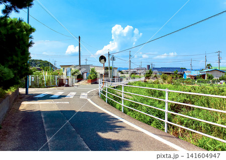 【香川】夏の豊島 土庄町立豊島小学校近くの風景 【香川】夏の豊島 土庄町立豊島小学校近くの風景 141604947