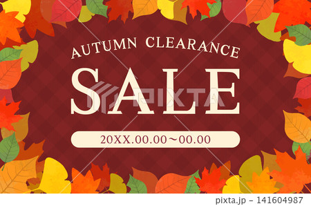 秋の紅葉のオータムセールテンプレート3_横 秋の紅葉のオータムセールテンプレート3_横 141604987