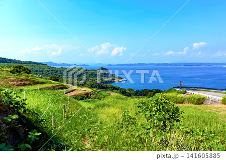 【香川】夏の豊島 海に飛び込む道と唐櫃・豊島の棚田 【香川】夏の豊島 海に飛び込む道と唐櫃・豊島の棚田 141605885