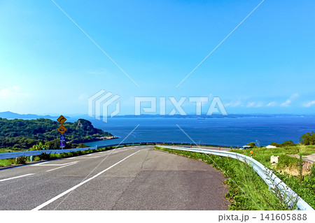 【香川】夏の豊島 海に飛び込む道と唐櫃・豊島の棚田 【香川】夏の豊島 海に飛び込む道と唐櫃・豊島の棚田 141605888