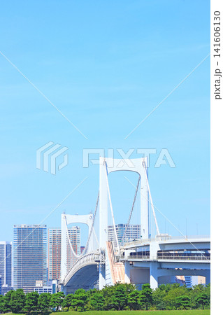 東京都港区、レインボーブリッジの風景 東京都港区、レインボーブリッジの風景 141606130