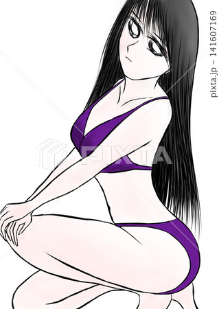紫のビキニの女性 紫のビキニの女性 141607169