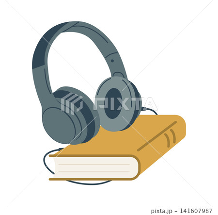 book with Headphone 141607987