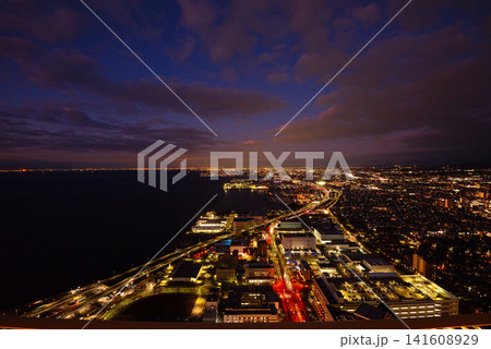 スターゲイトホテルから見た大阪湾の夜景 スターゲイトホテルから見た大阪湾の夜景 141608929