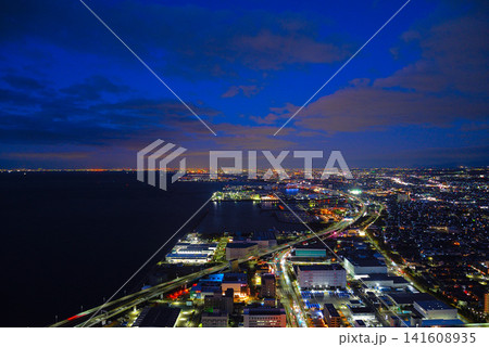 スターゲイトホテルから見た大阪湾の夜景 スターゲイトホテルから見た大阪湾の夜景 141608935
