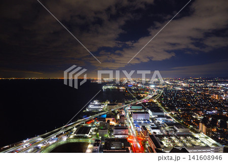スターゲイトホテルから見た大阪湾の夜景 スターゲイトホテルから見た大阪湾の夜景 141608946