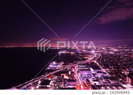 スターゲイトホテルから見た大阪湾の夜景 スターゲイトホテルから見た大阪湾の夜景 141608949