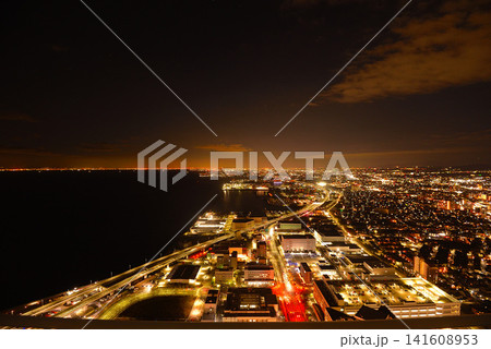 スターゲイトホテルから見た大阪湾の夜景 スターゲイトホテルから見た大阪湾の夜景 141608953